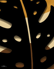 Load image into Gallery viewer, Black Monstera Leaf