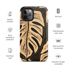 Load image into Gallery viewer, Cream Monstera - Tough iPhone Case