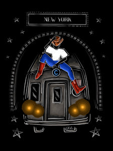 New York Cowboy Print