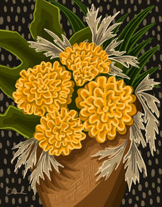 Yellow Marigolds Print
