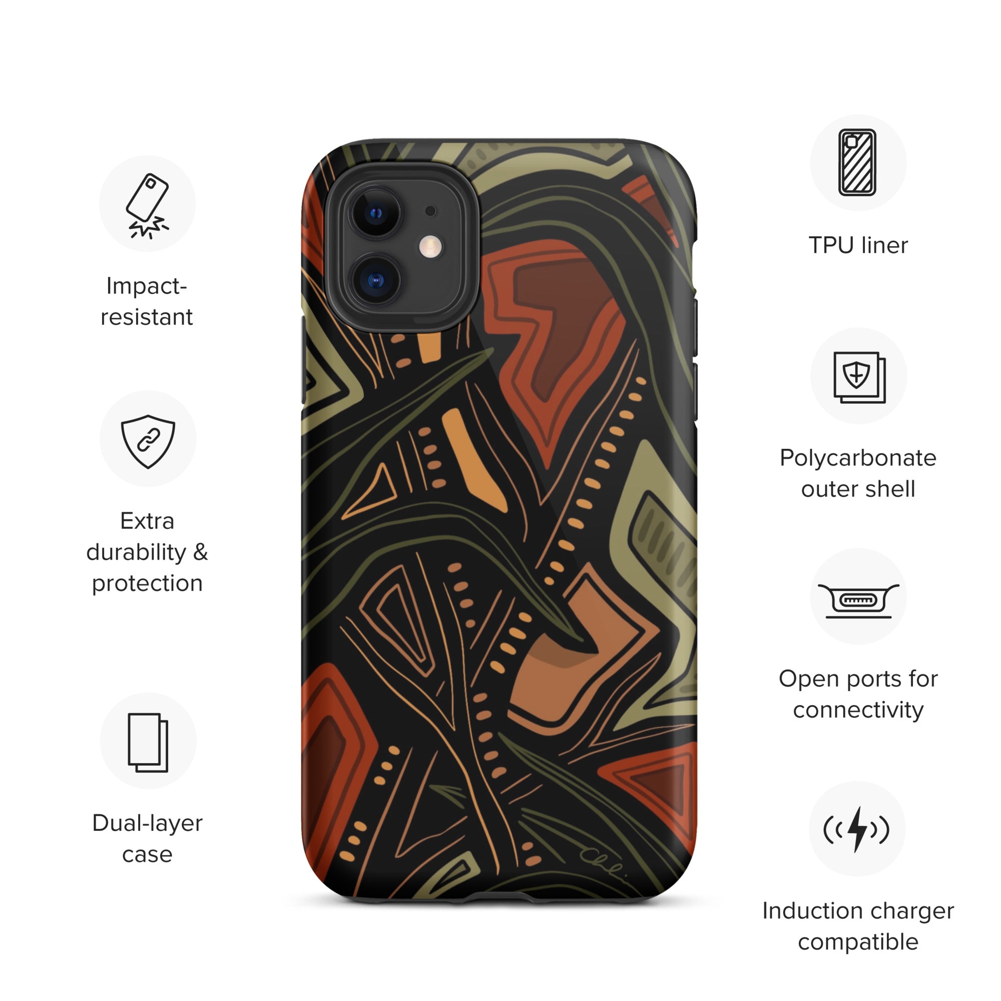 Abstract Jungle - Tough iPhone Case