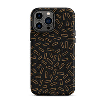 Load image into Gallery viewer, Black and Cream - Tough iPhone Case
